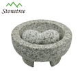 Stone Mortar &amp; Pistle Molcajete Mexikanische Schüssel Guacamole-Gewürz